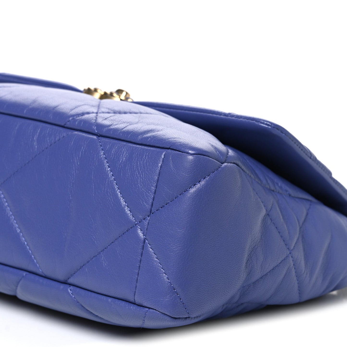 Lambskin Quilted Large Chanel 19 Flap Purple