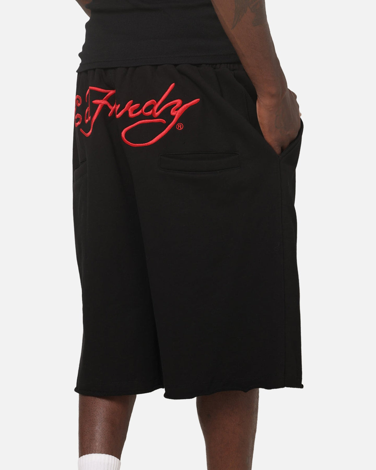 Ed Hardy Baggy Fleece Shorts Black