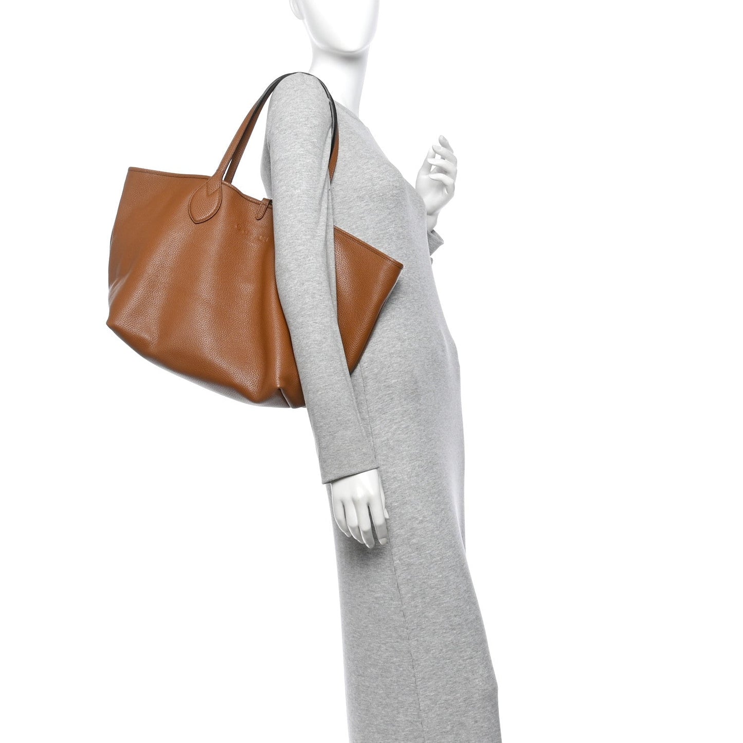 Grained Calfskin Monogram Large Totissima Reversible Tote Brown