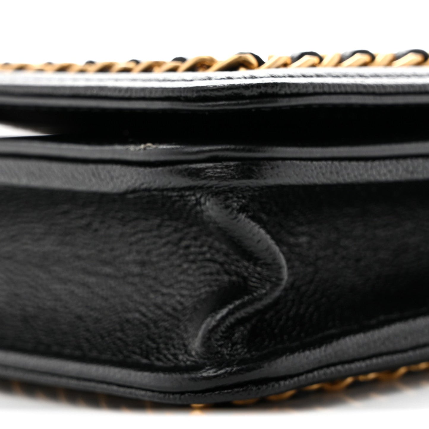 Caviar Quilted Chain Around Boy Wallet On Chain WOC Black