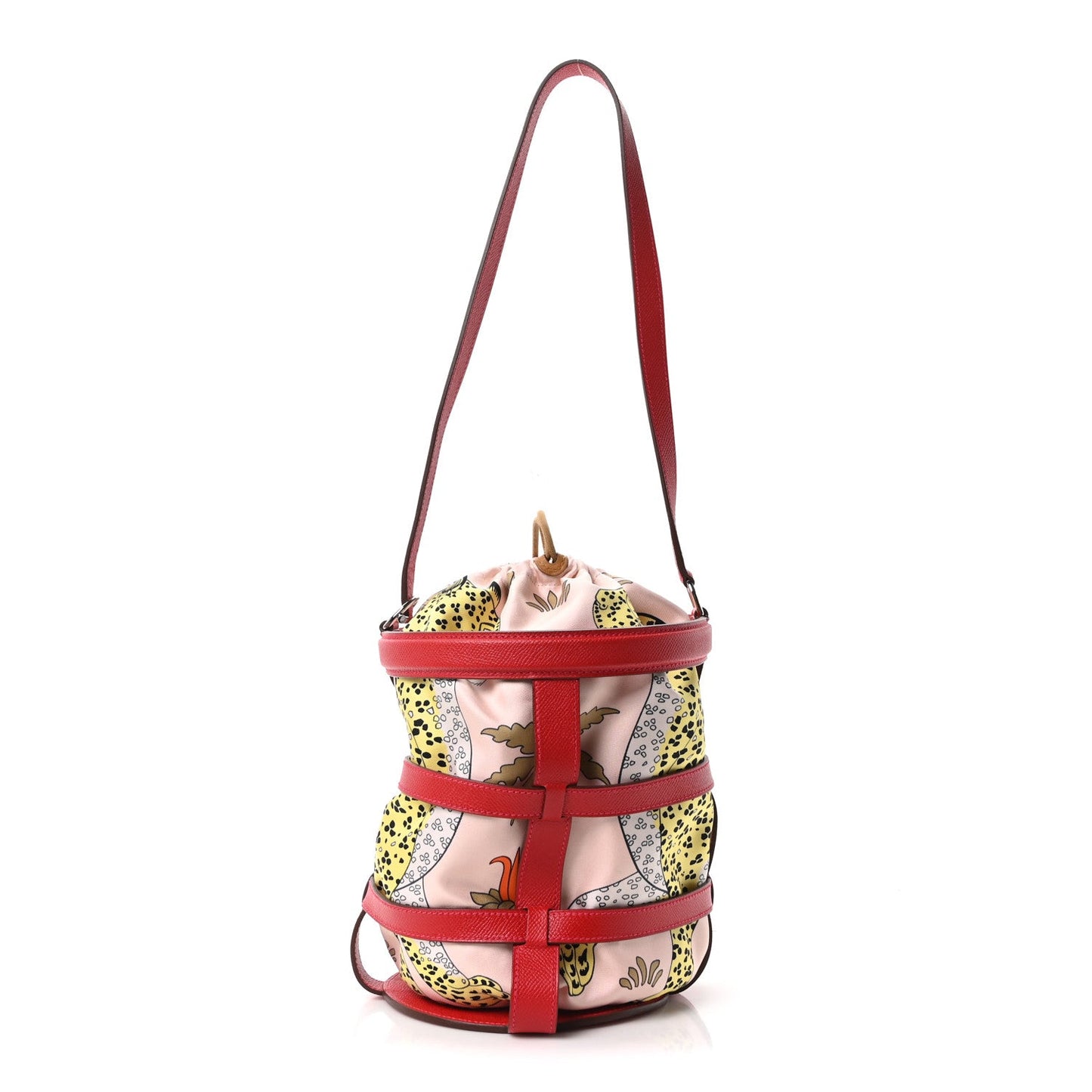 Epsom Silk Les Leopards Musardine Bag Rouge Casaque