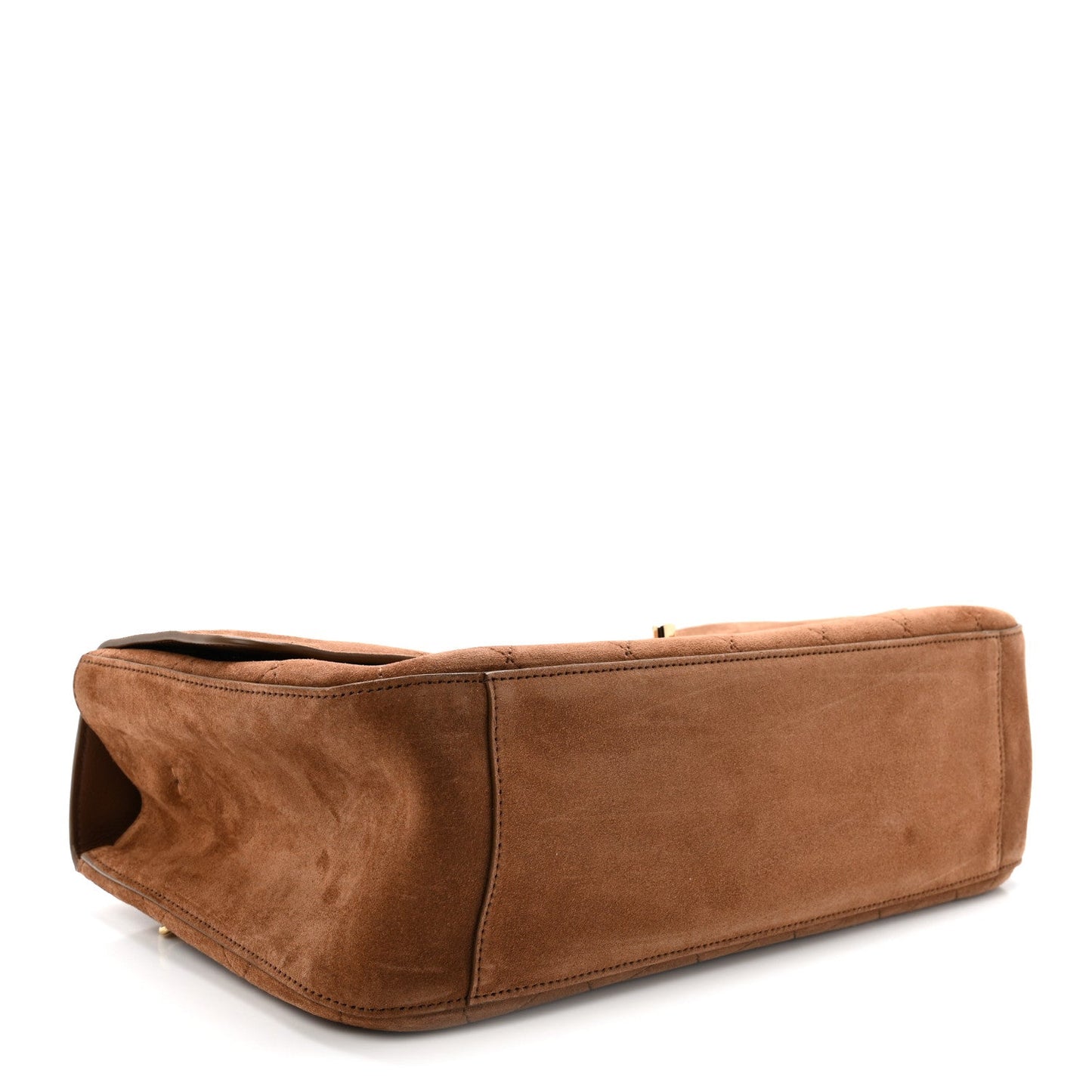 Suede Calfskin Small Souplissimo Maxi Flap Camel