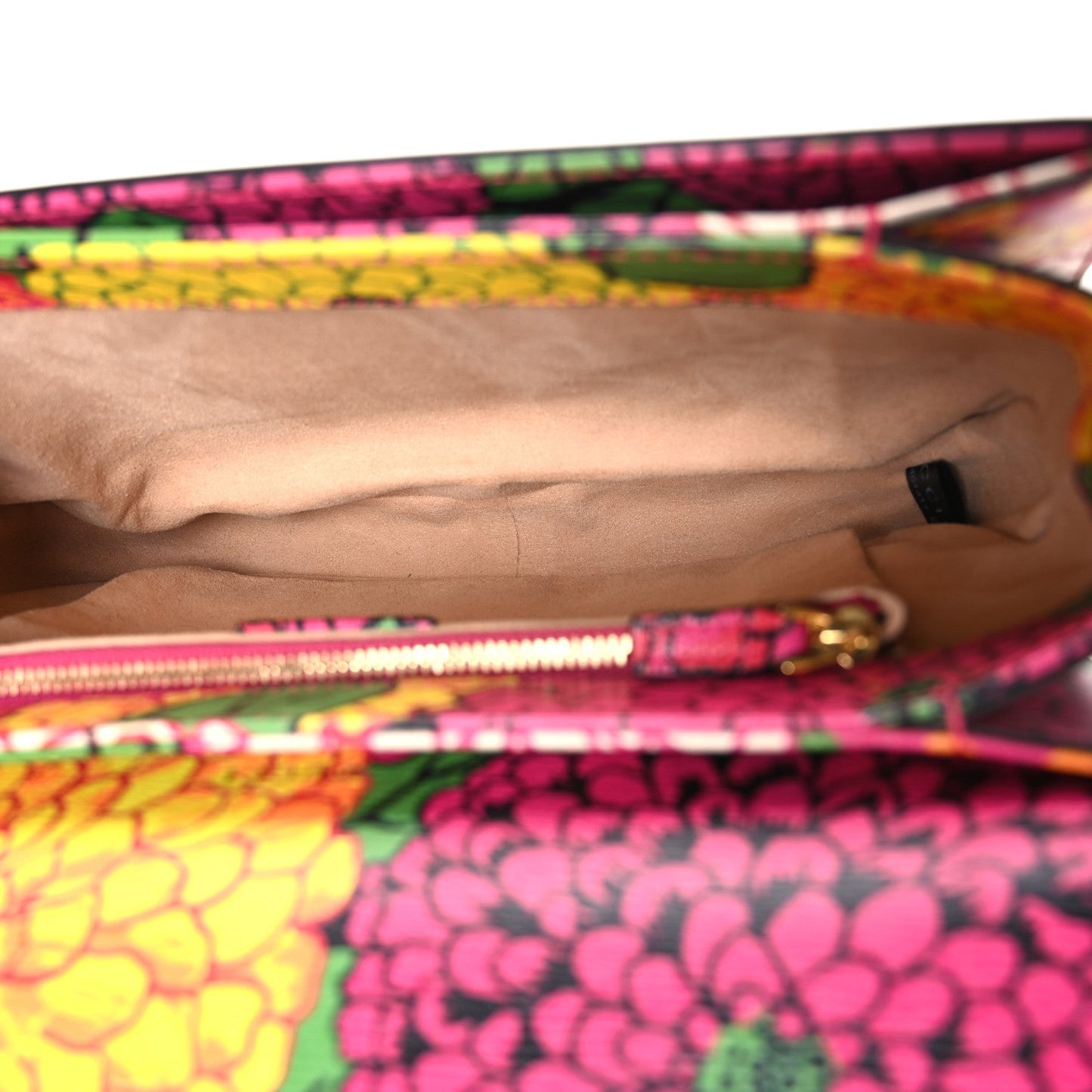 X KEN SCOTT New Shangai Calfskin Pomponica Print Horsebit 1955 Shoulder Bag Multicolor Fuxia Pompon