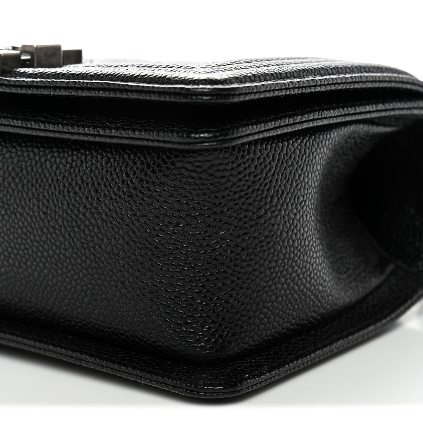 Caviar Quilted Small Boy Flap Black