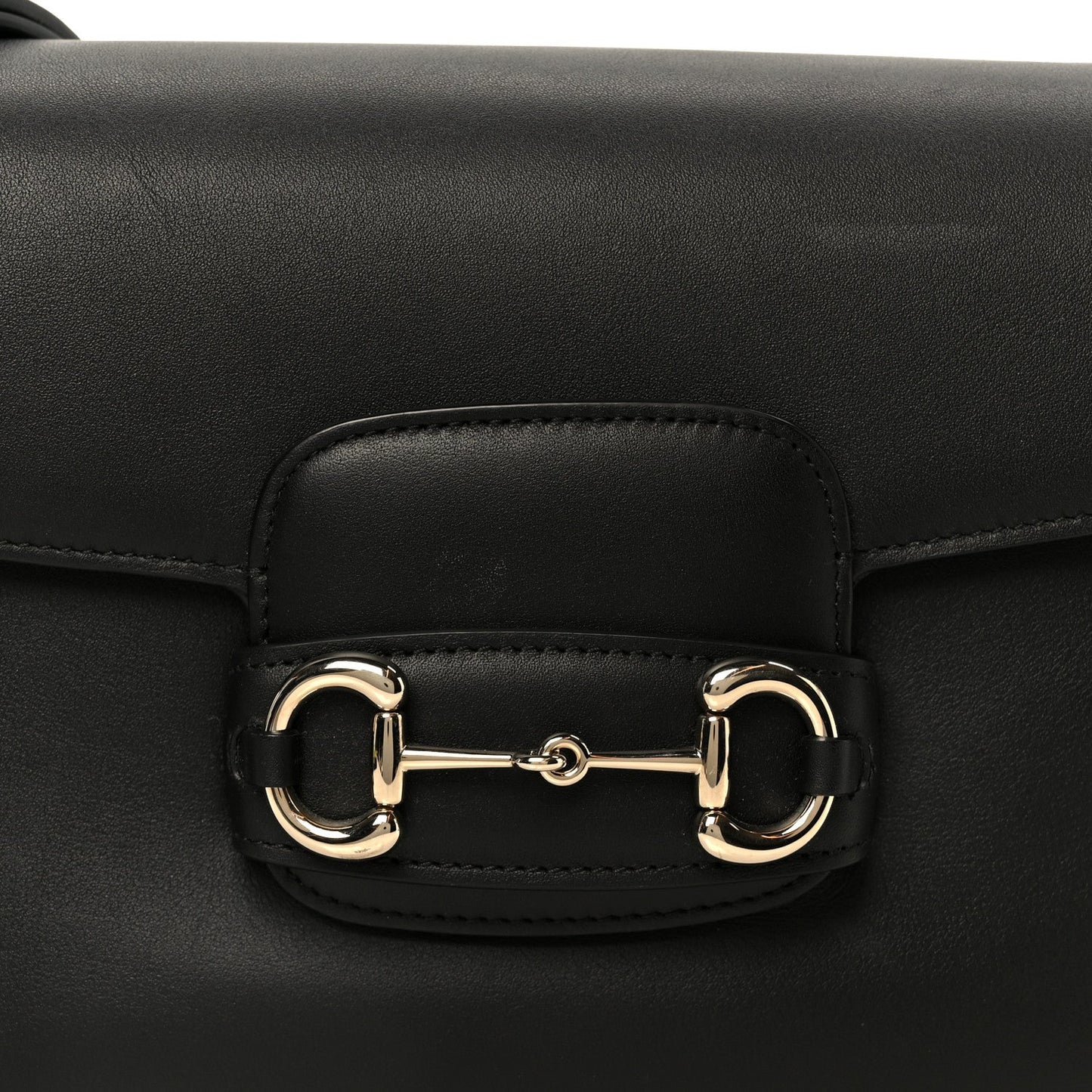 Arabella Calfskin Horsebit 1955 Soft Small Shoulder Bag Black