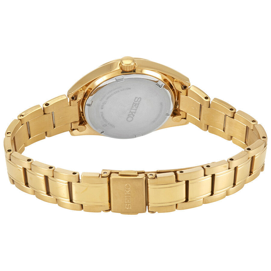 Seiko Ladies SUR632P1 Discover More White Dial Golden Watch