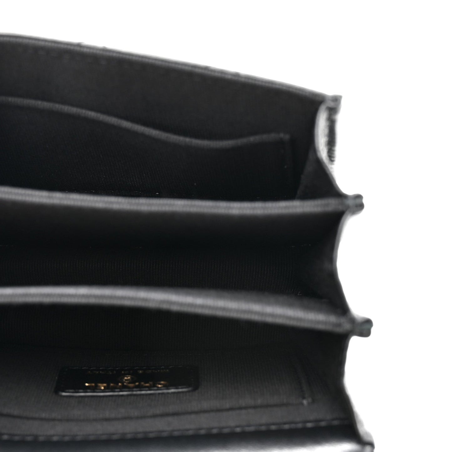 Lambskin Metal Quilted Top Handle Flap Clutch With Chain Black