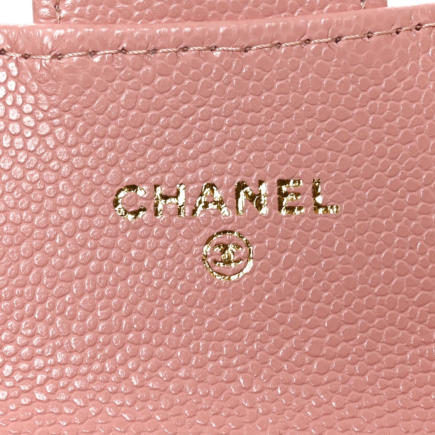 Caviar Quilted Flap Card Holder Wallet Light Pink