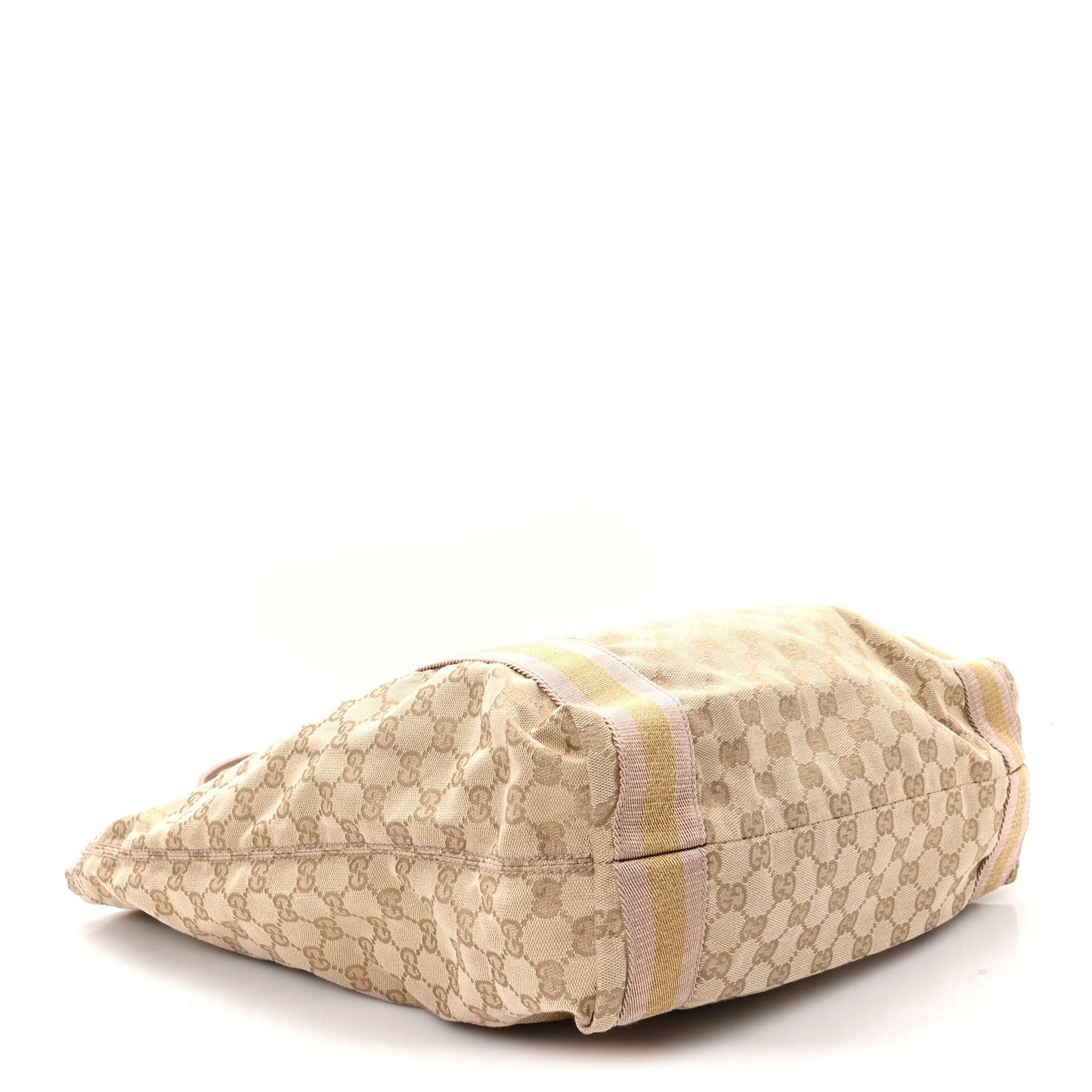 Monogram Medium Web Tote Pink Gold