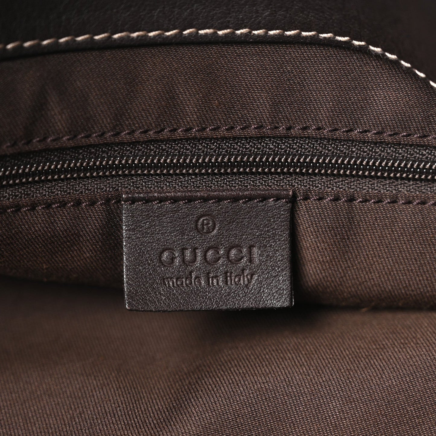 Monogram D Gold Tote Dark Brown