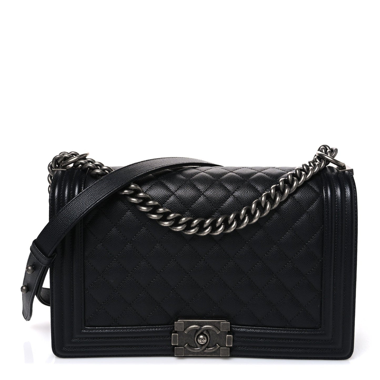 Caviar Quilted New Medium Boy Flap Black