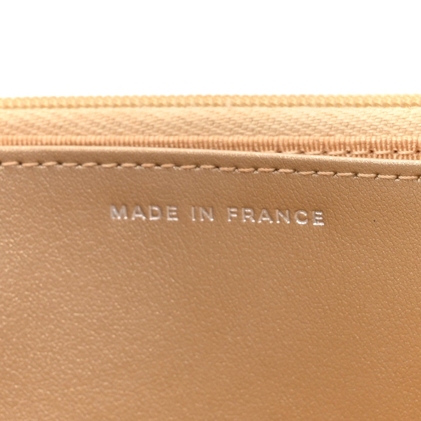 Metallic Lambskin Quilted Wallet On Chain WOC Gold Black