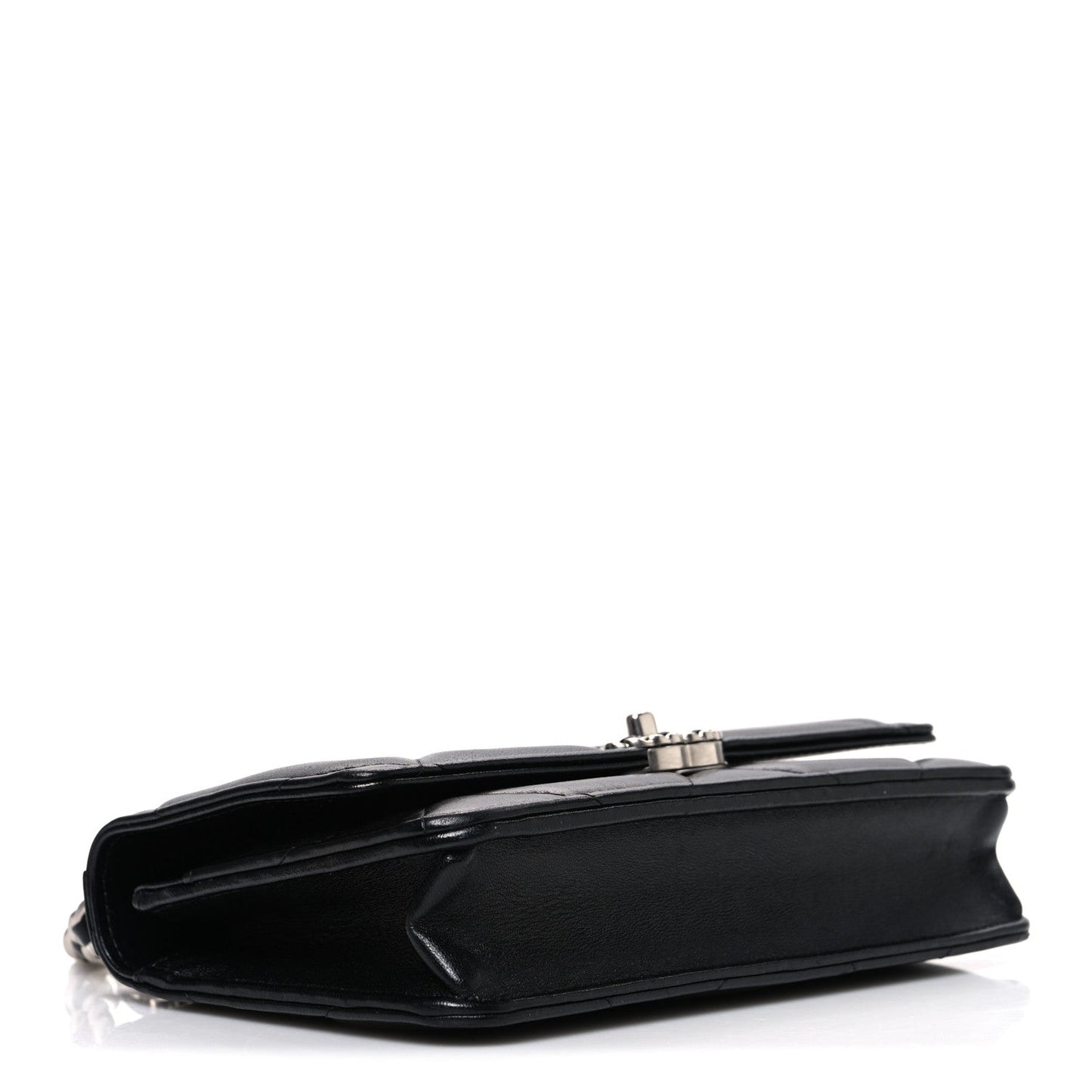 Lambskin Quilted Chanel 19 Wallet On Chain WOC Black