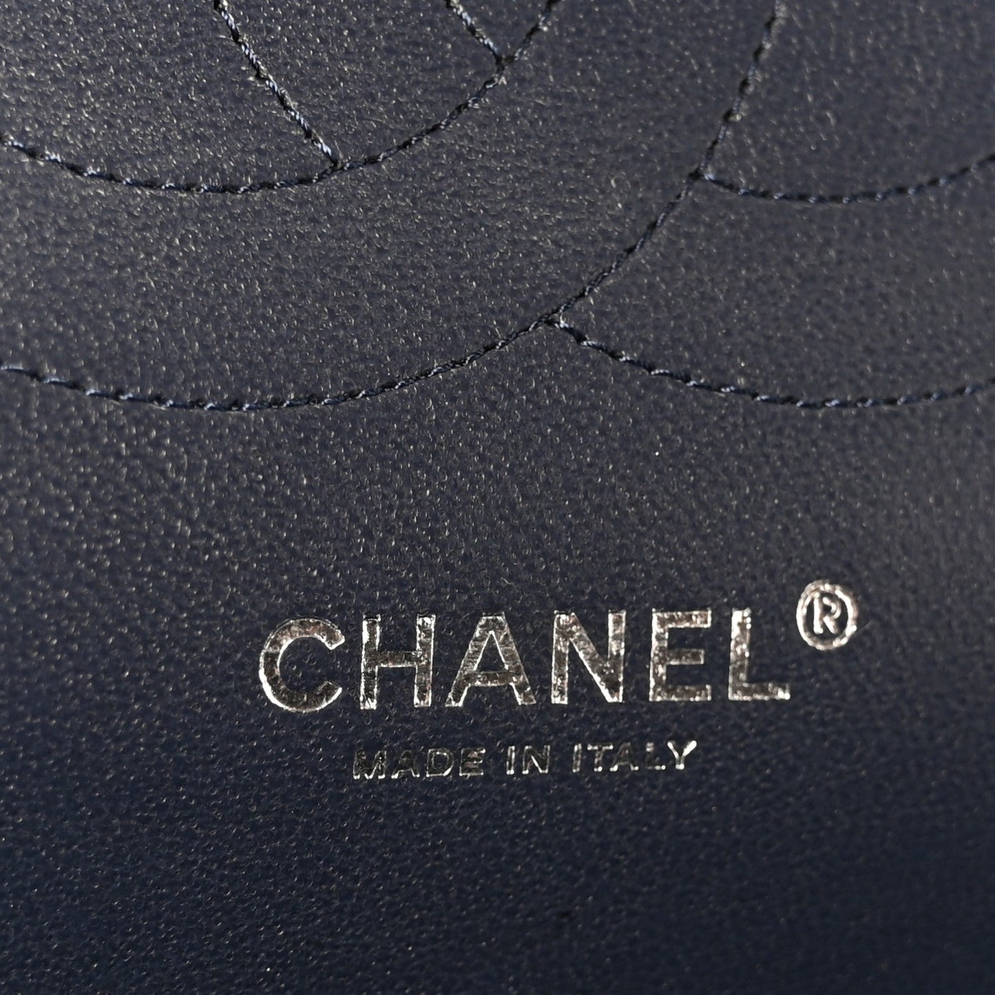 Caviar Quilted Jumbo Double Flap Navy Blue