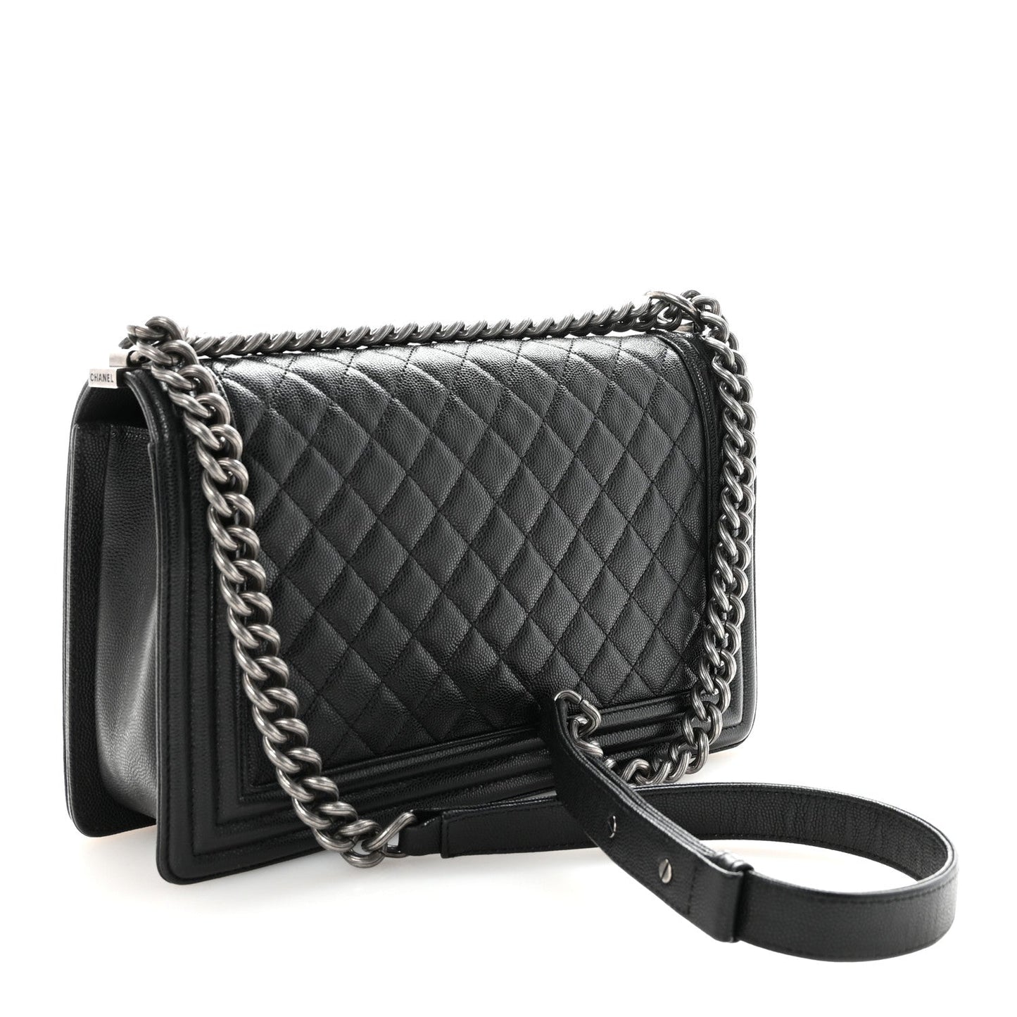 Caviar Quilted New Medium Boy Flap Black