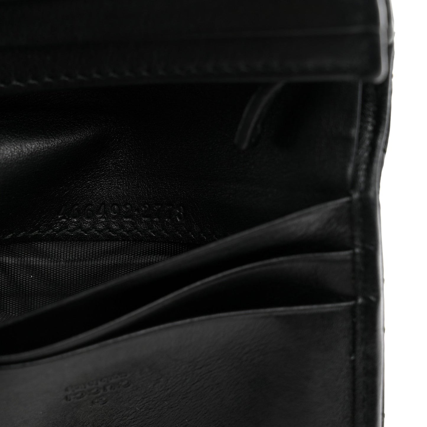 Calfskin Matelasse GG Marmont Card Case Wallet Black
