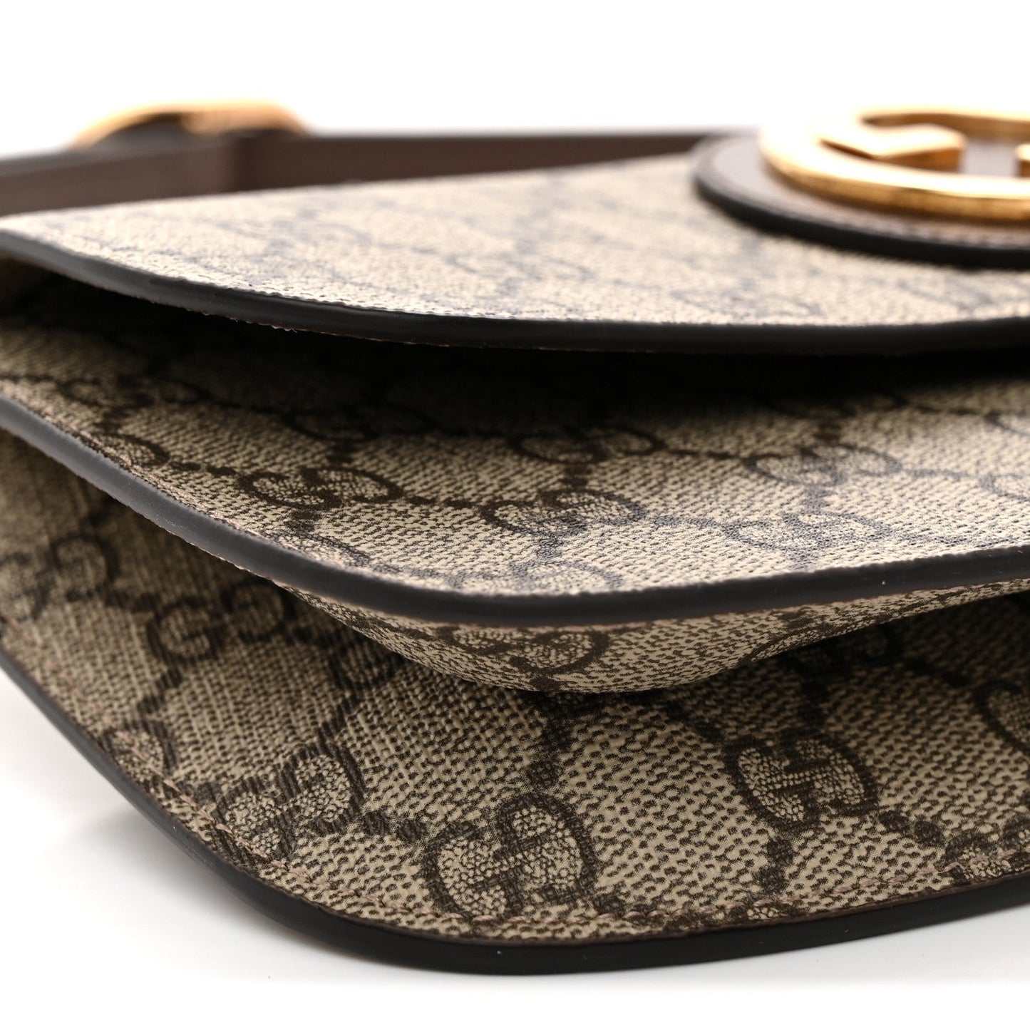 GG Supreme Monogram Textured Dollar Calfskin Blondie Belt Bag  Beige Ebony New Acero