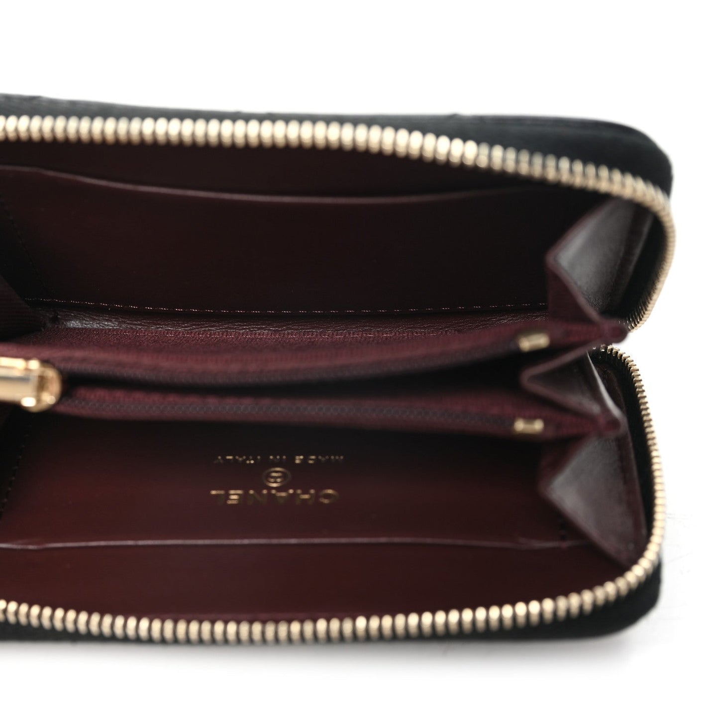 Caviar Quilted Zip Coin Purse Black