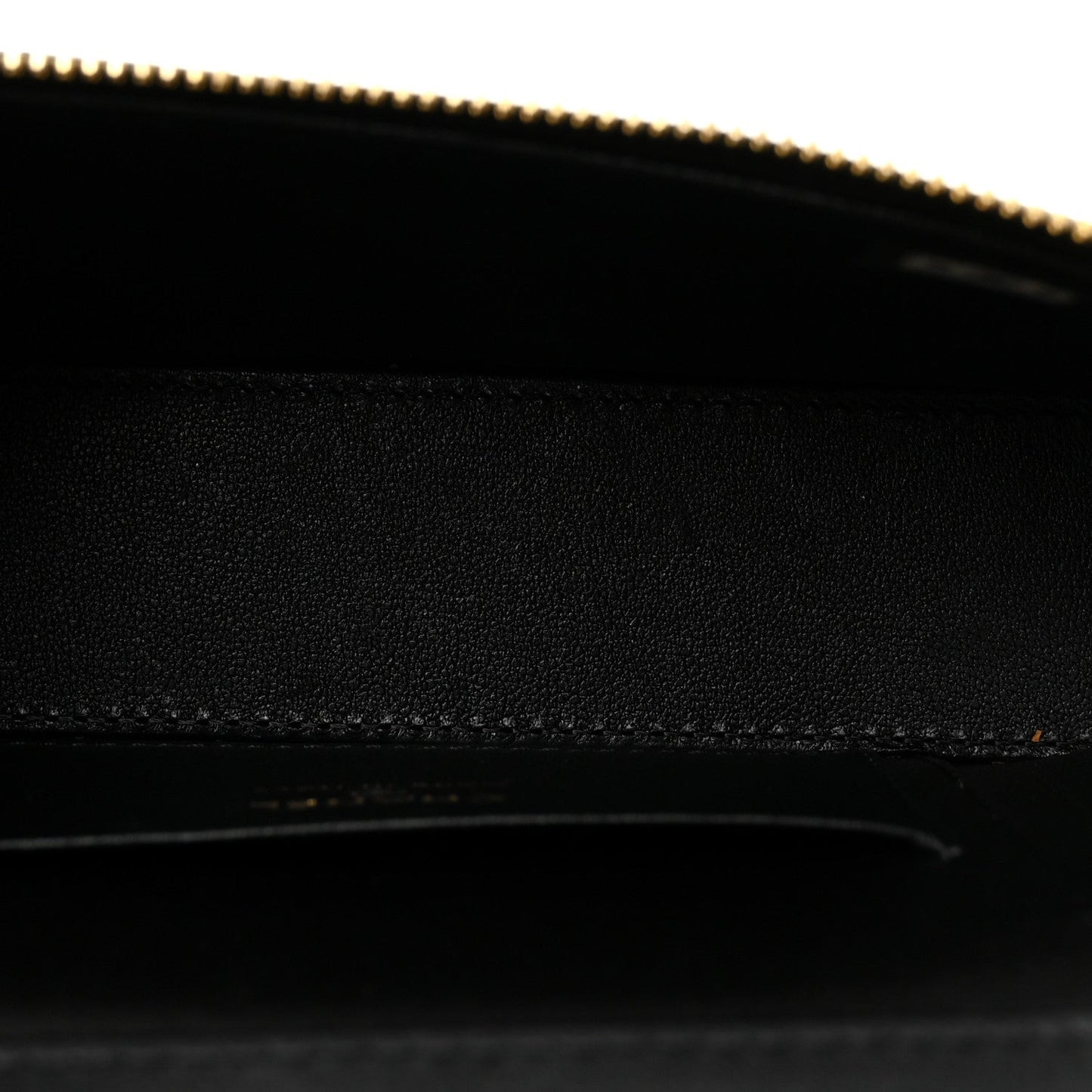 Lambskin Quilted Resin Vanity Case With Chain Black
