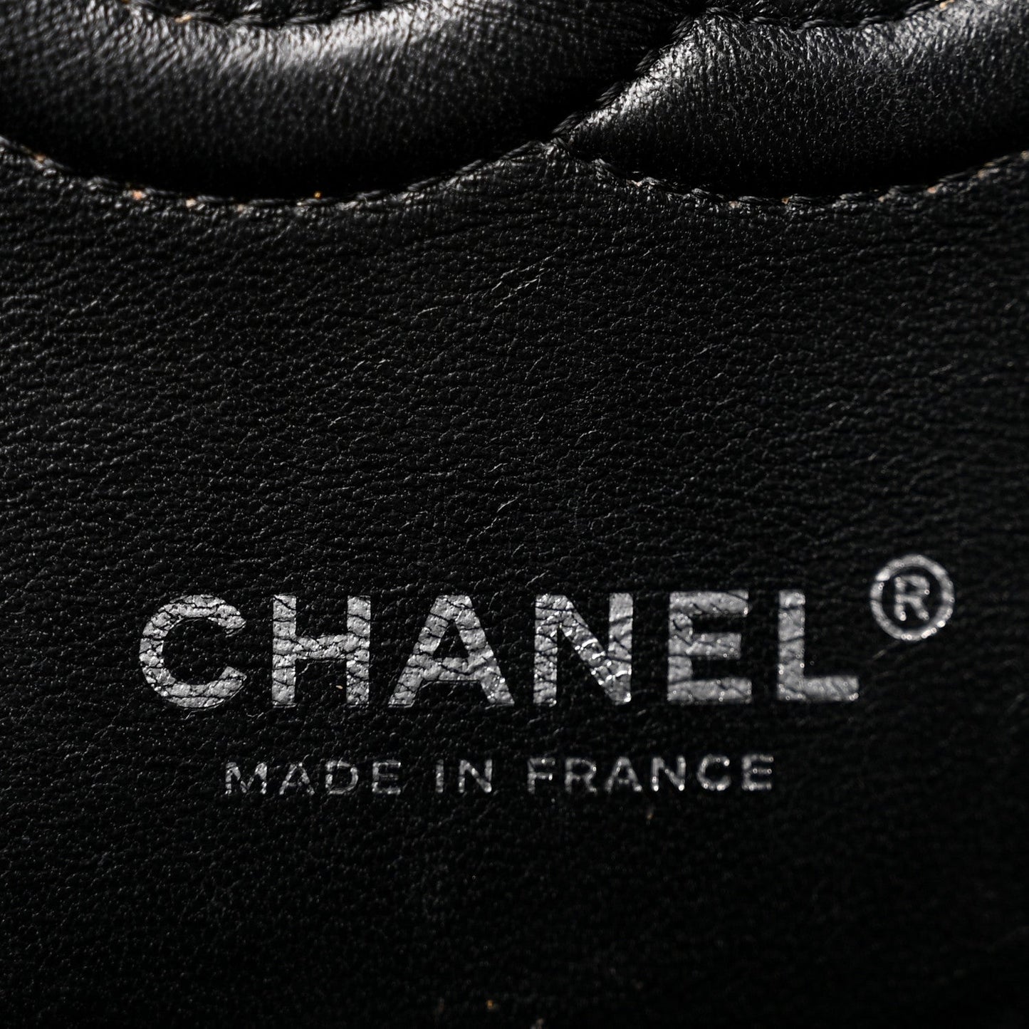 Lambskin Chevron Quilted Medium Double Flap Black