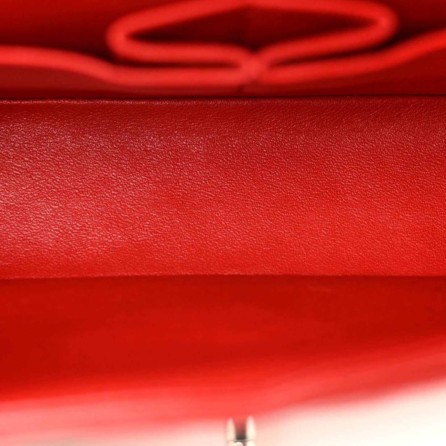 Lambskin Quilted Medium Double Flap Red