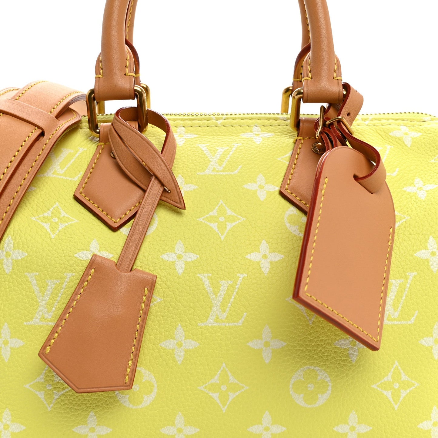 Calfskin Monogram Speedy P9 Bandouliere 25 Lemonade Yellow