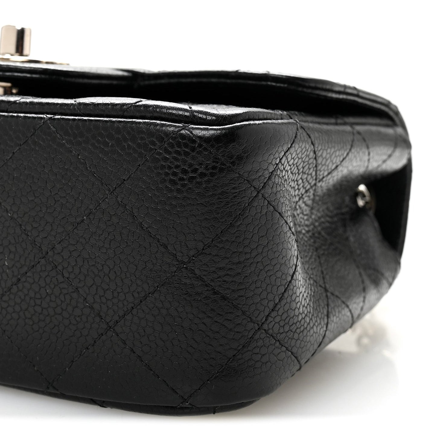 Caviar Quilted Mini Square Flap Black