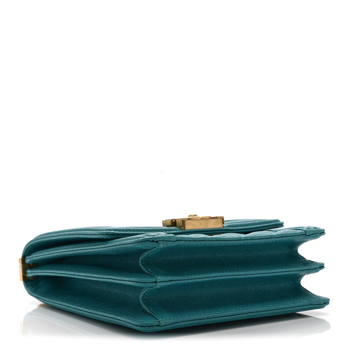 Caviar Quilted North South Boy Flap Turquoise