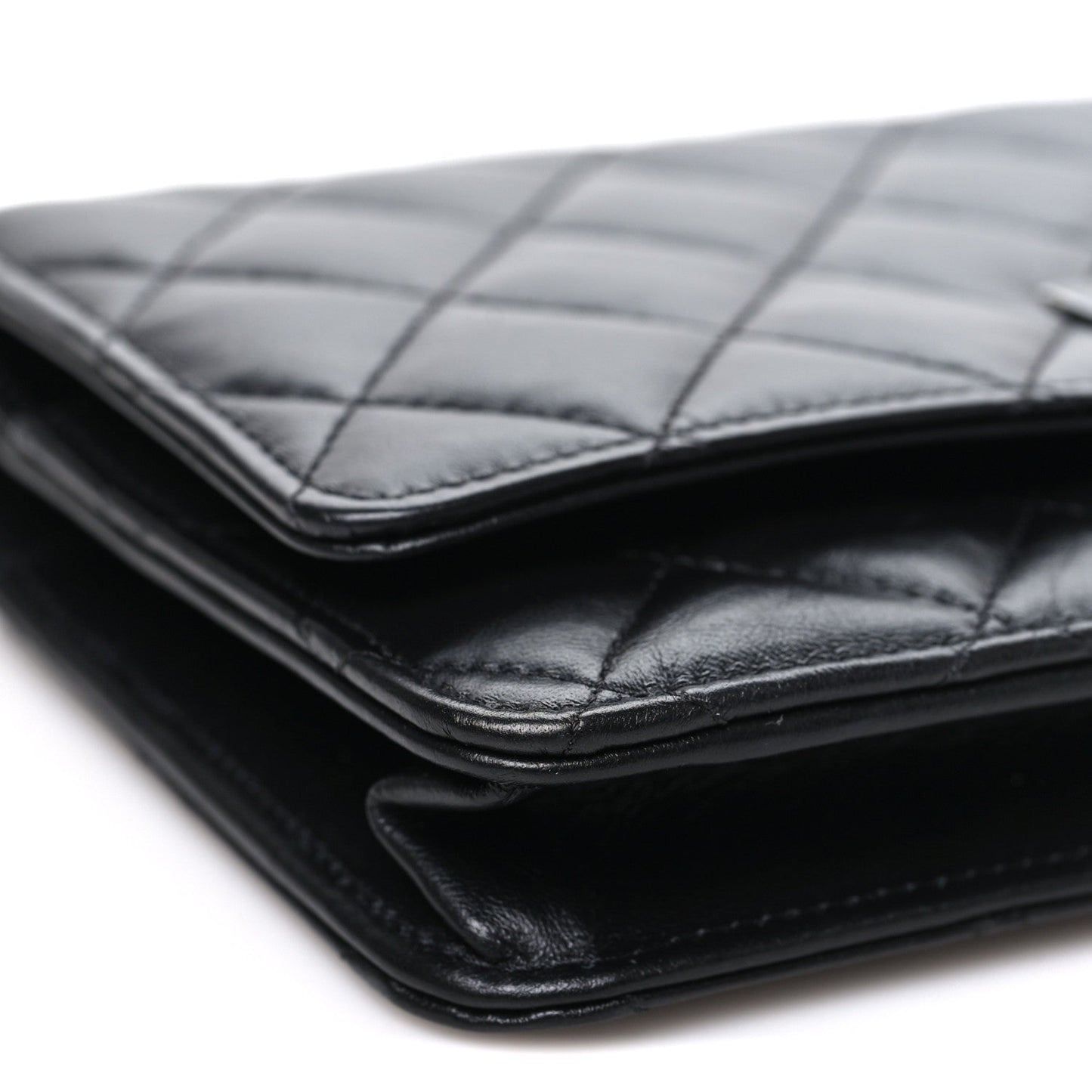 Aged Calfskin Quilted Reissue Wallet On Chain WOC So Black