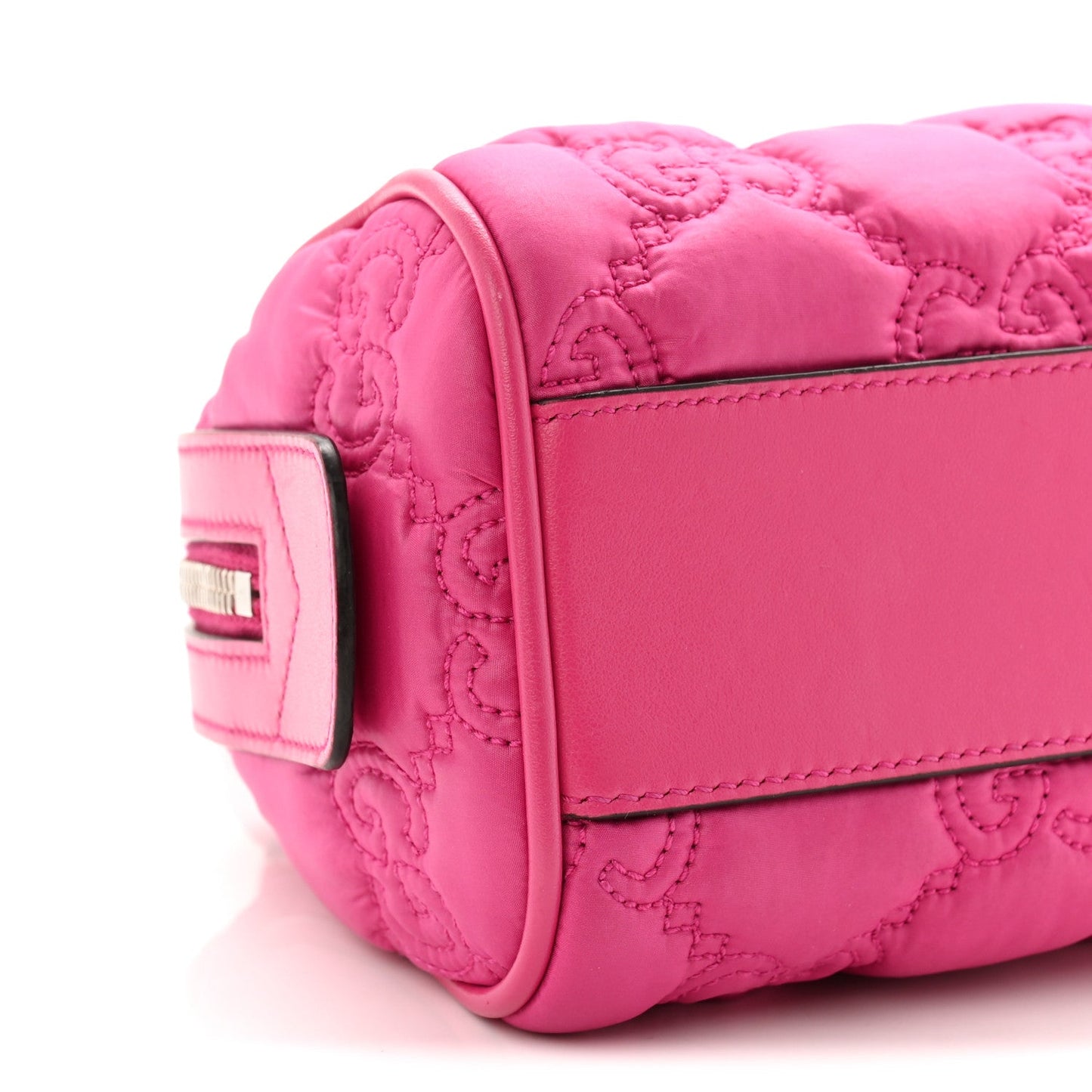 Nylon Calfskin Enamel GG Matelasse Mini Bowler Bag Lovely