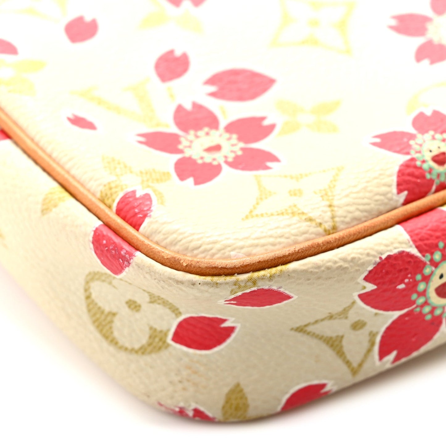 Monogram Cherry Blossom Pochette Accessories Red