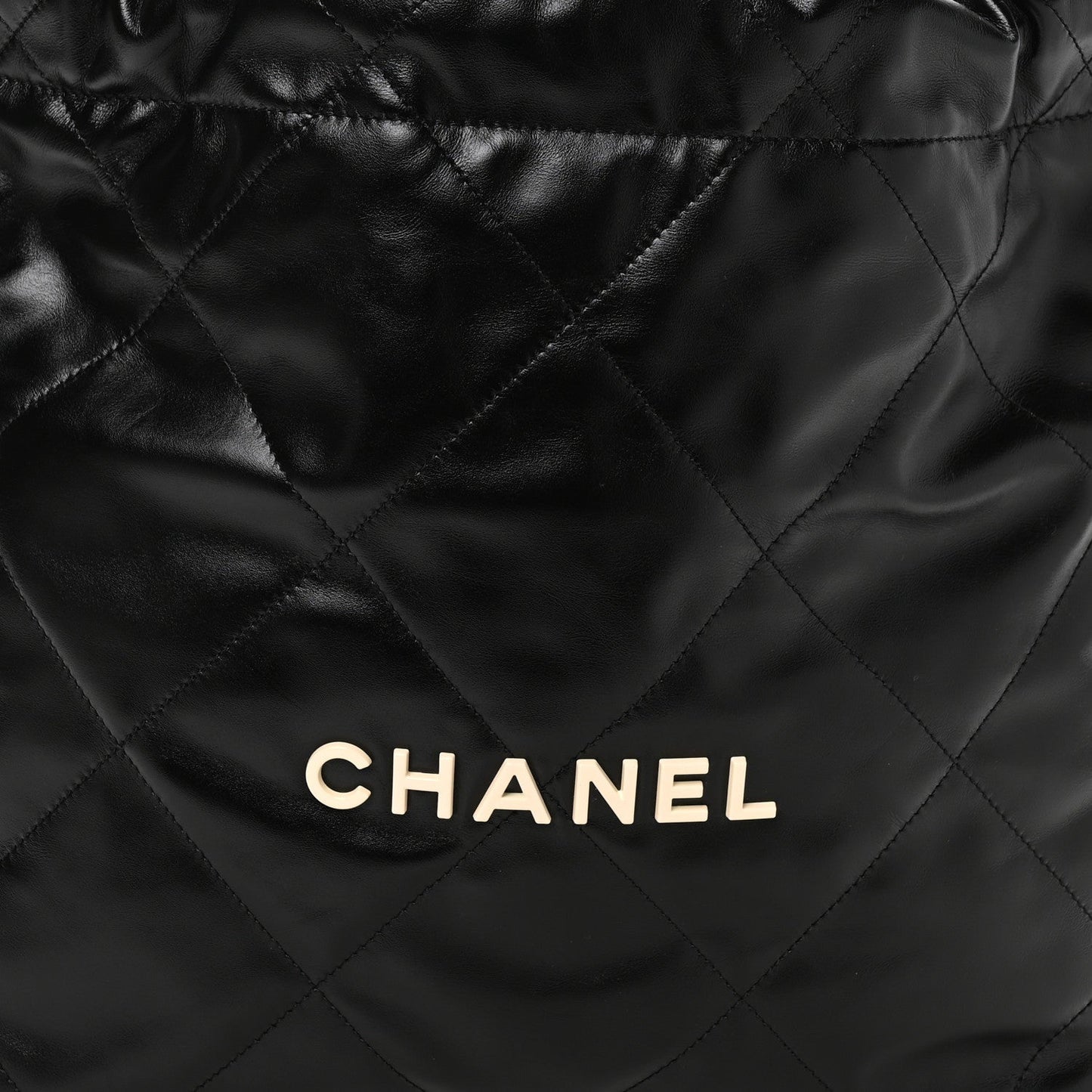 Calfskin Quilted Small Chanel 22 Black
