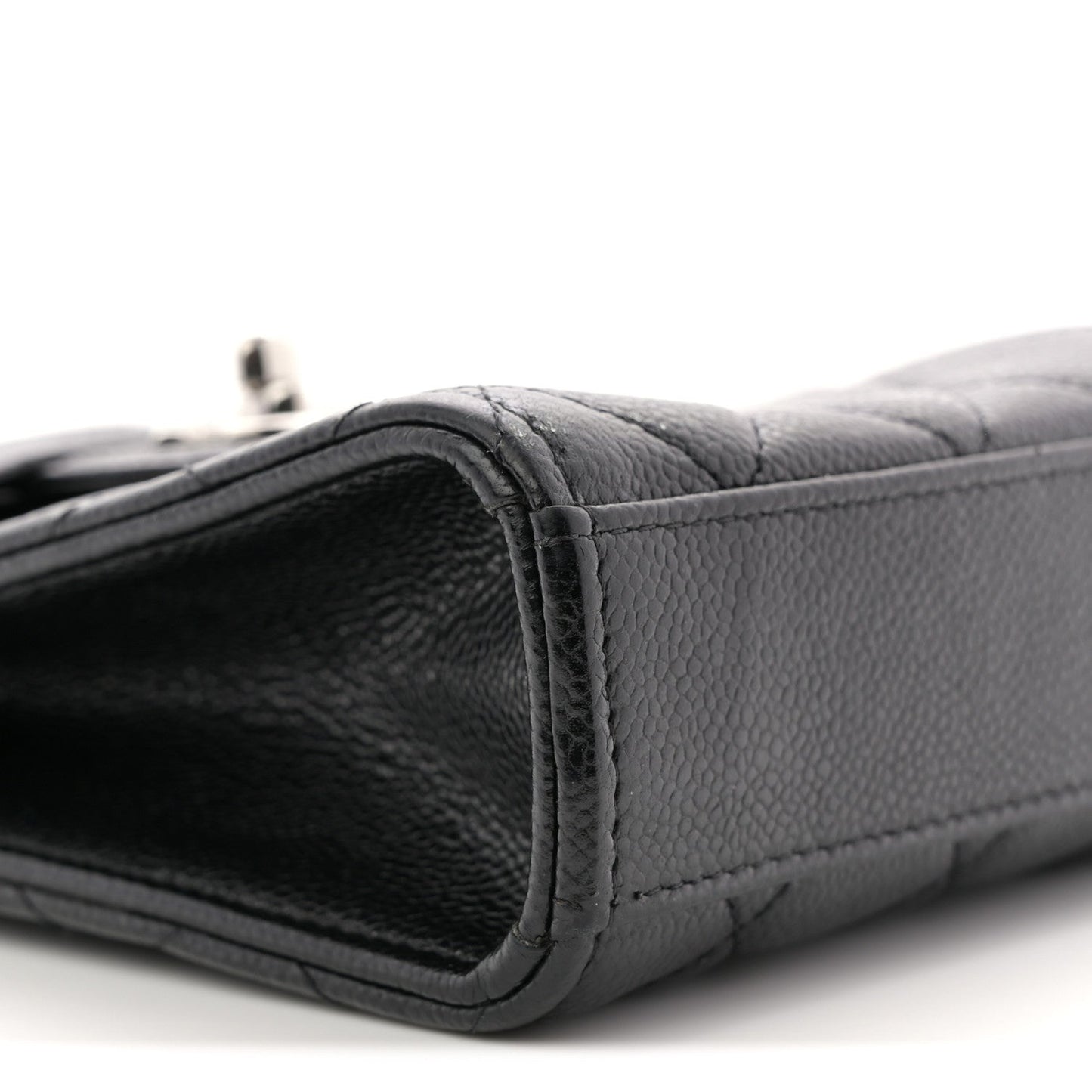 Caviar Quilted Classic Phone Holder Black