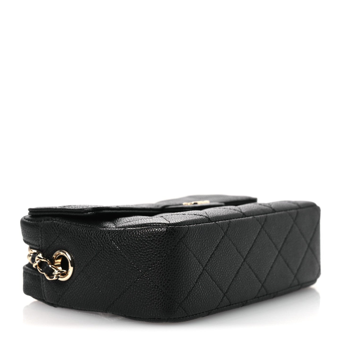 Caviar Quilted Chain Camera Bag Black