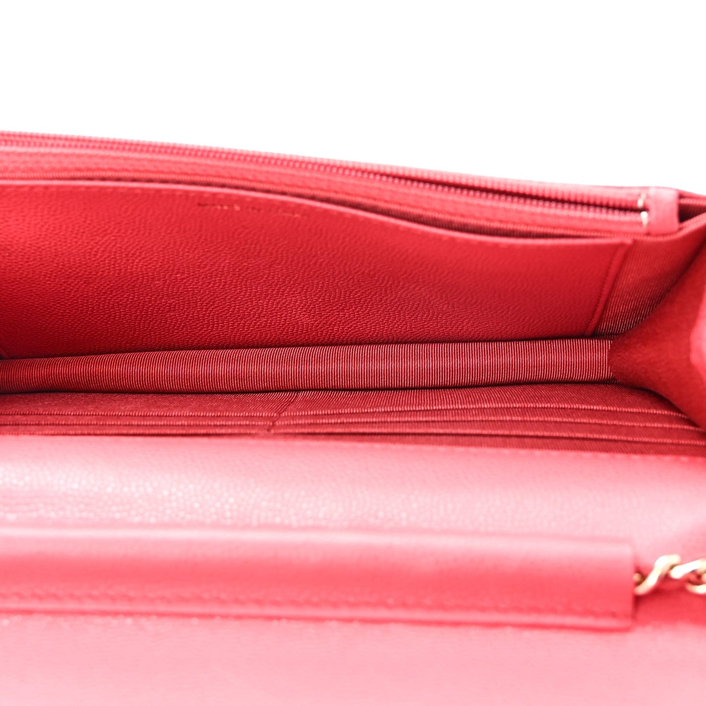 Caviar Quilted Wallet on Chain WOC Pink
