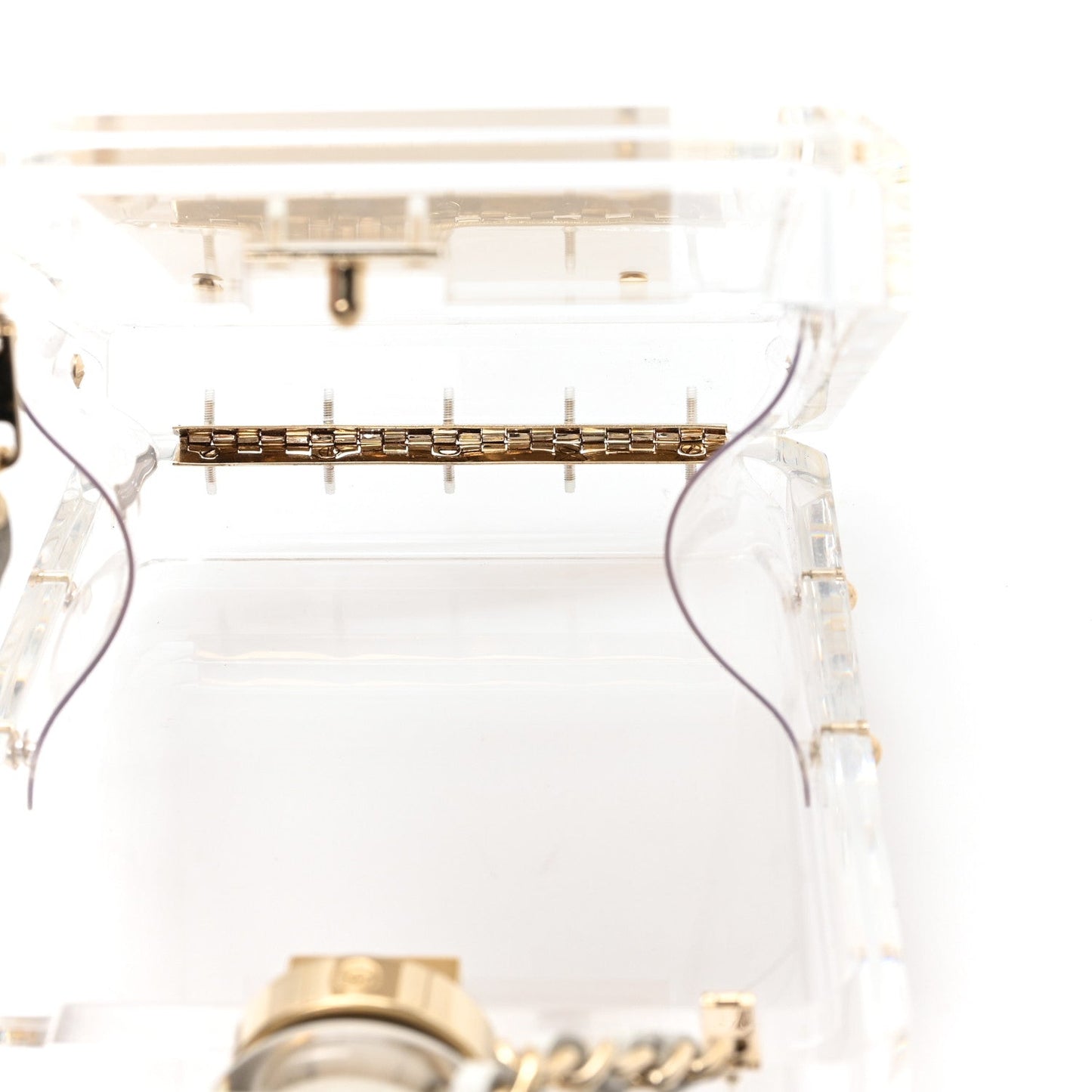 Transluscent Plexiglass Perfume Bottle Clutch