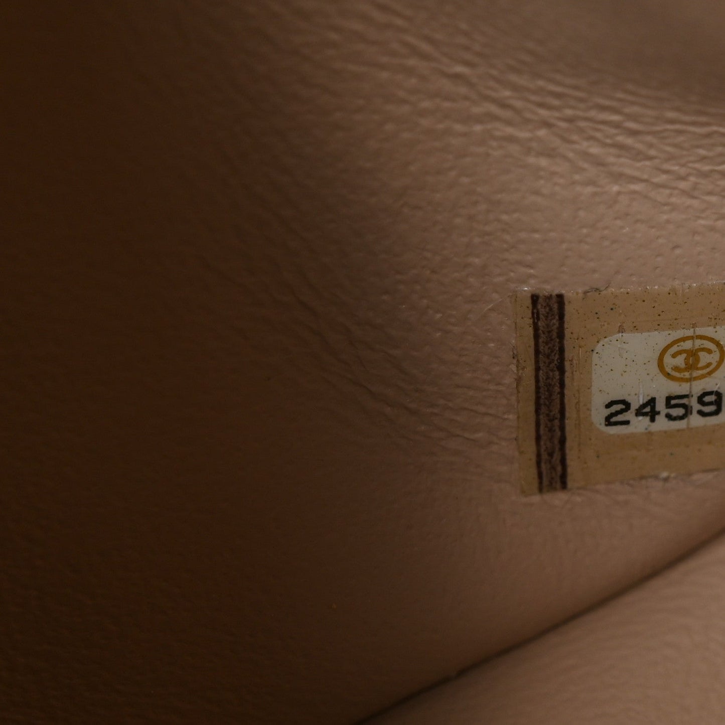 Lambskin Quilted Mini Rectangular Flap Light Beige