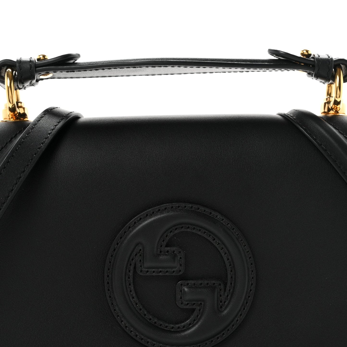 Roxy Calfskin Medium Blondie Top Handle Bag Black