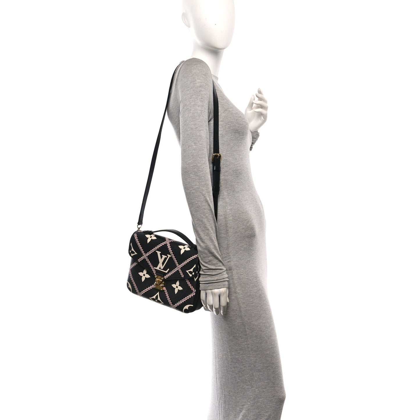 Empreinte Monogram Giant Broderies Pochette Metis Black
