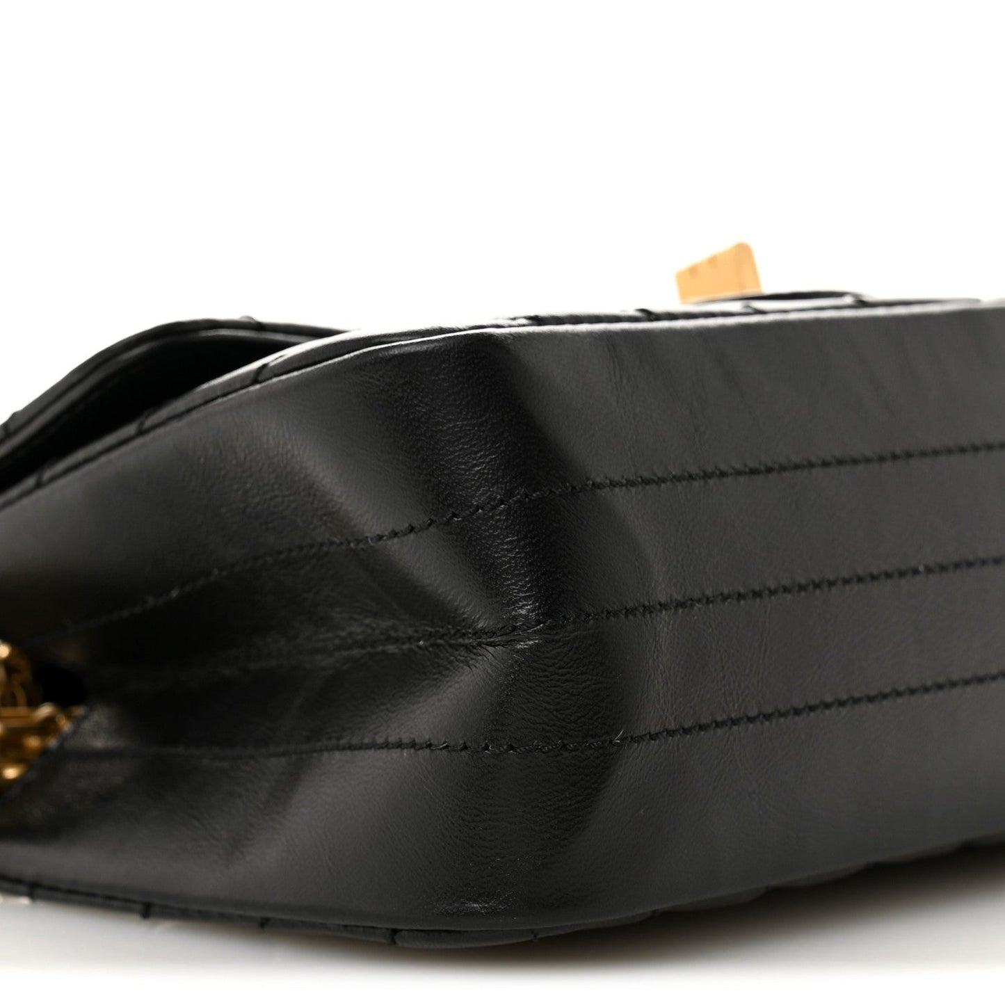 Aged Calfskin Chevron Quilted 2.55 Reissue Mini Flap Black