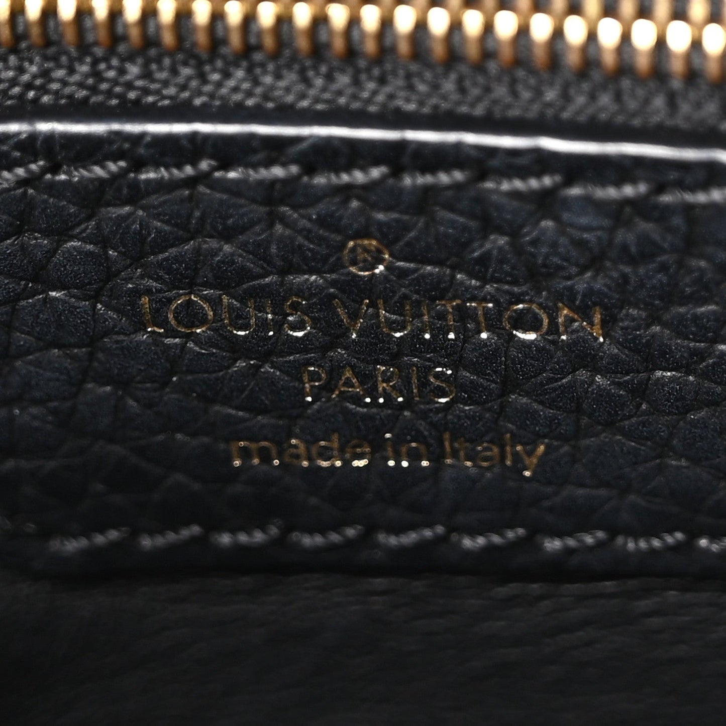 Rattan Calfskin Capucines BB Black