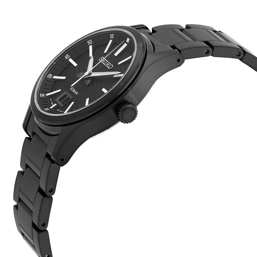 Seiko Men's SUR515P1 Discover More Black Dial Watch