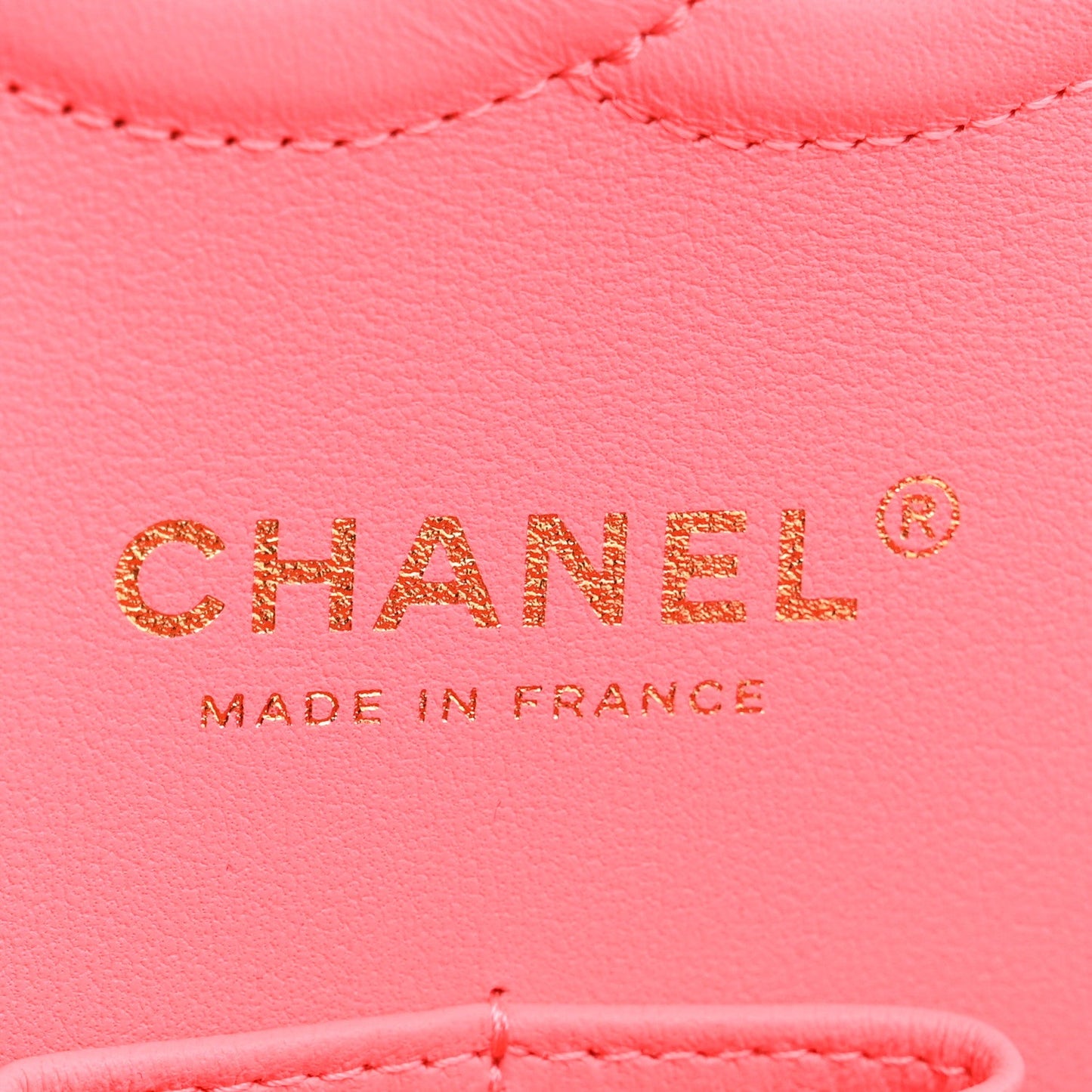 Lambskin Quilted Medium Hollywood Charms Double Flap Coral Pink