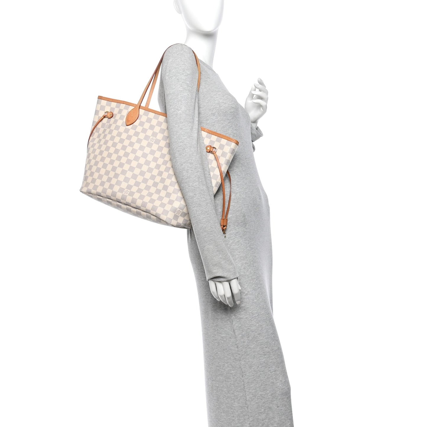 Damier Azur Neo Neverfull MM Rose Ballerine