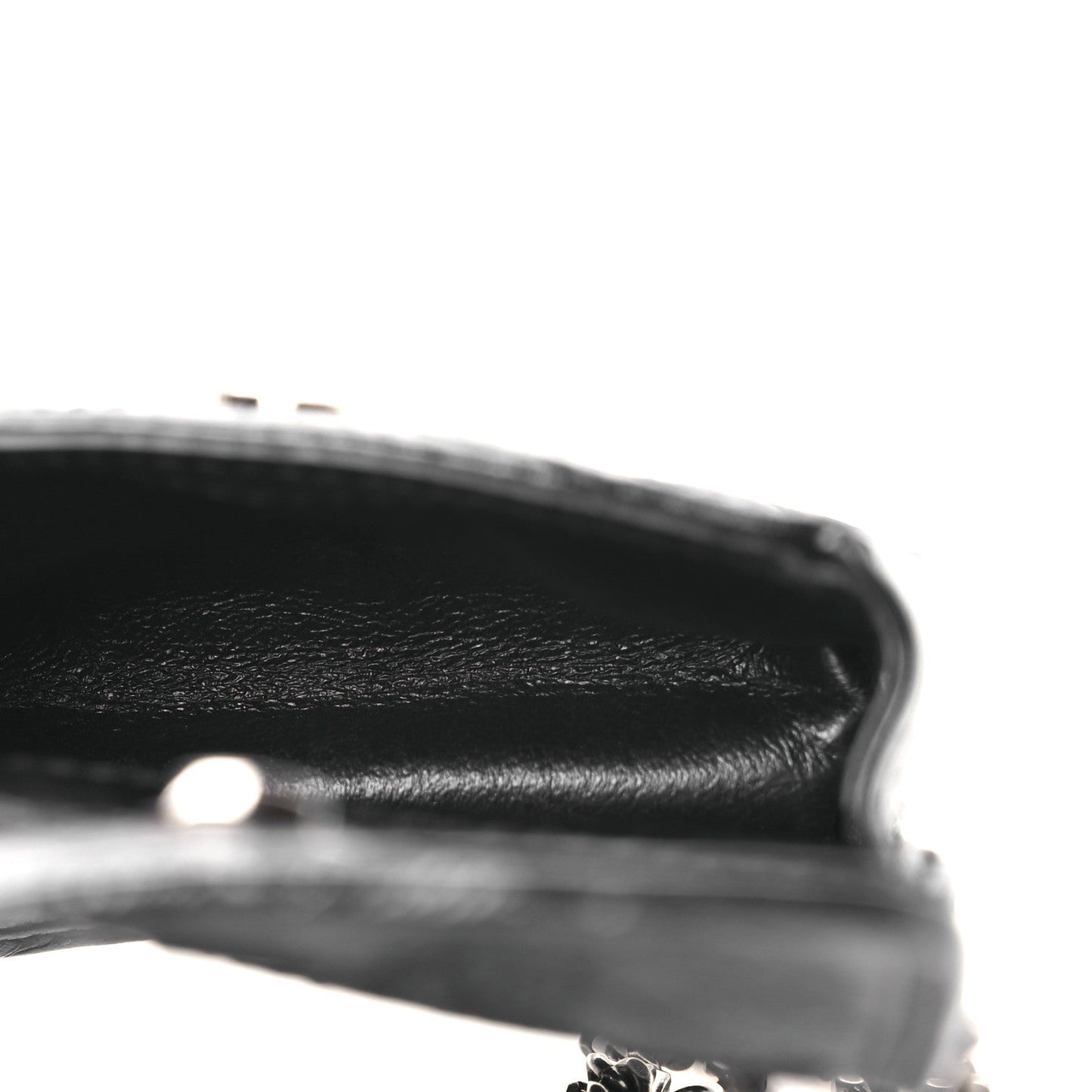 Crinkled Calfskin Matelasse Monogram Niki Airpods Holder Micro Bag Black