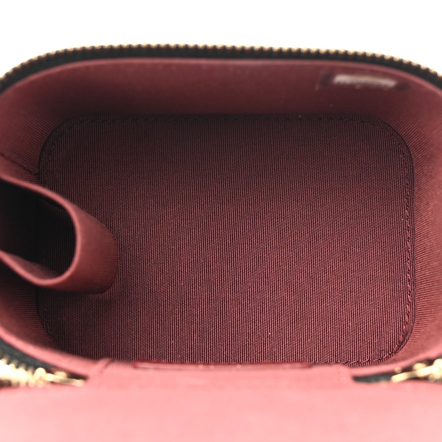 Calfskin Quilted Mini Perfect Fit Vanity Case With Chain Black