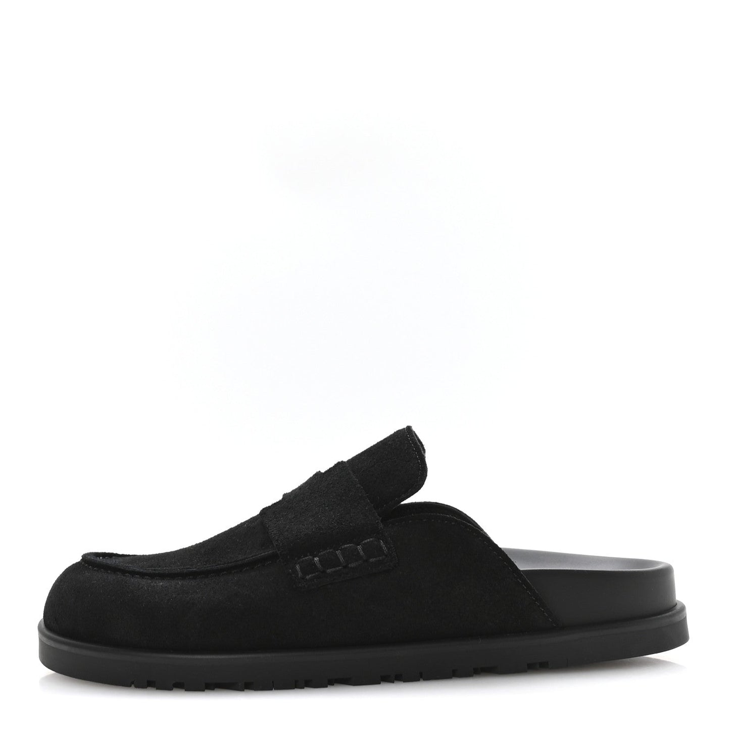 Suede Calfskin Go Mules 35 Black