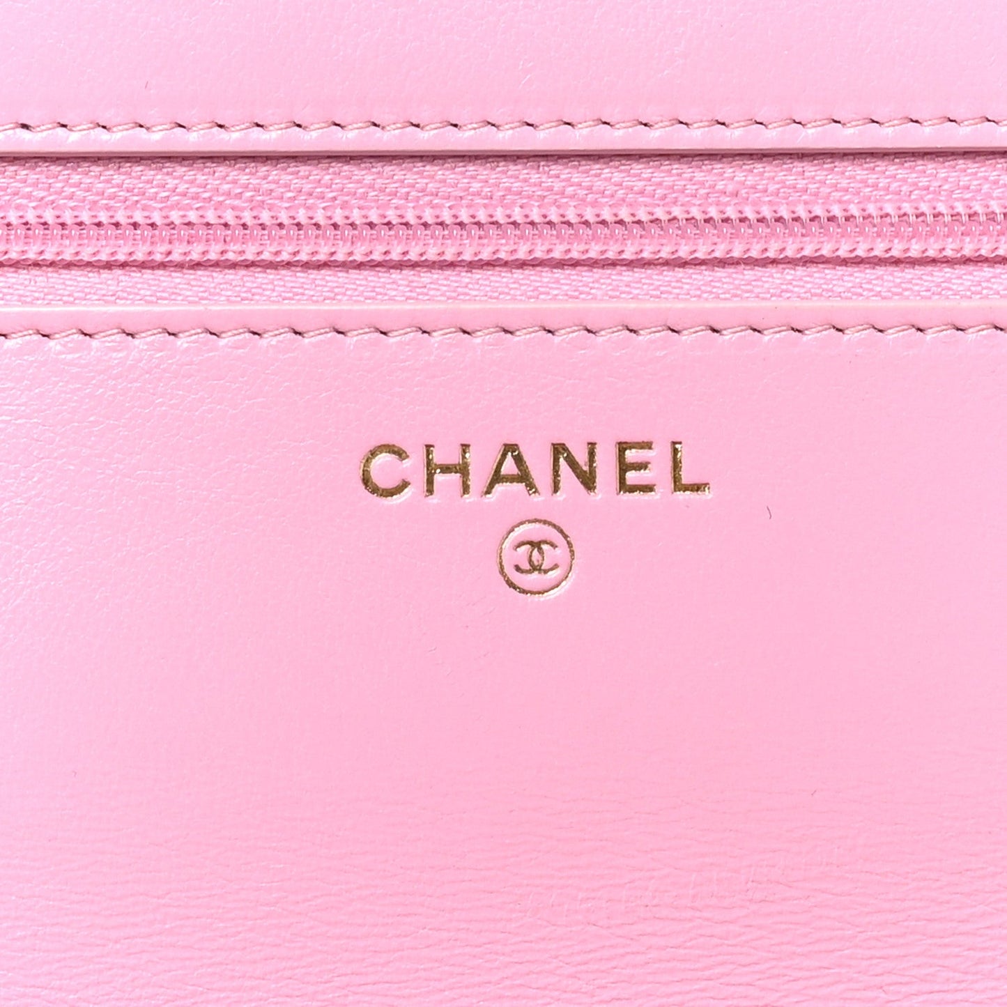 Lambskin Quilted Secret CC Wallet On Chain WOC Pink