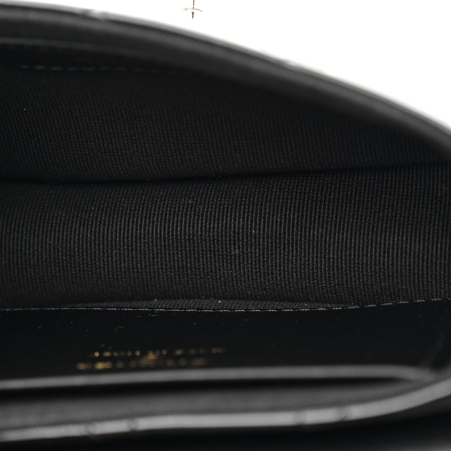 Patent Calfskin Quilted Mini Clutch Black