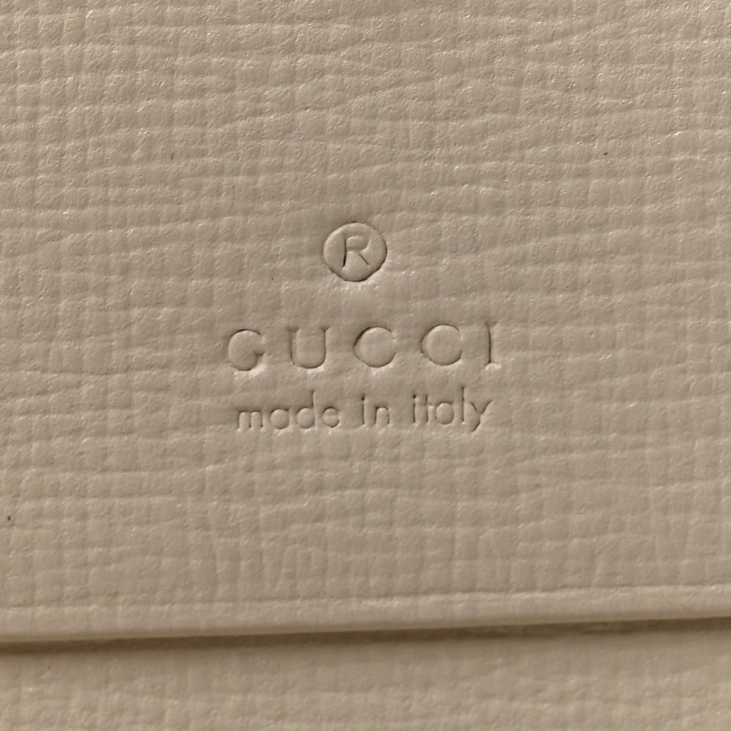 GG Supreme Monogram Azalea Calfskin Horsebit 1955 Card Case Wallet Beige Ebony Mystic White